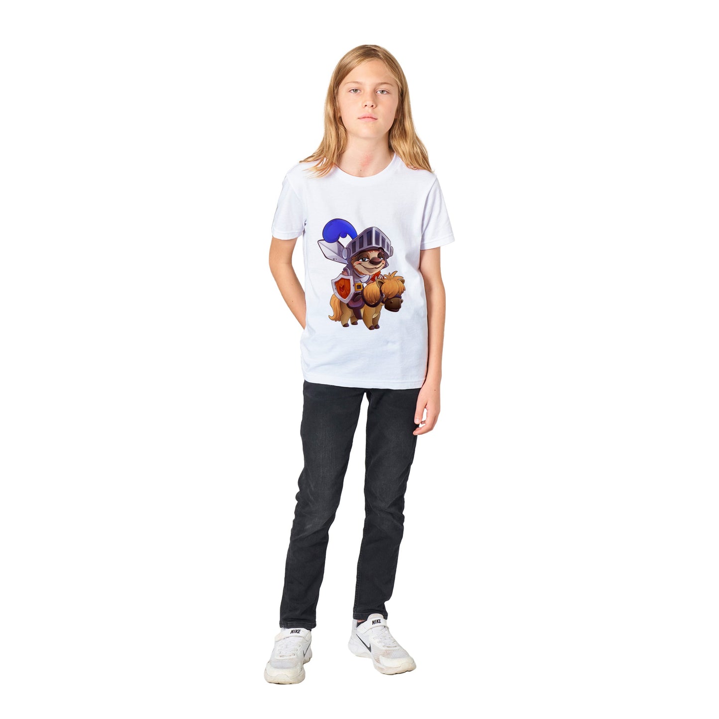 "Sir Sloth-a-lot" Premium Kids Crewneck T-shirt