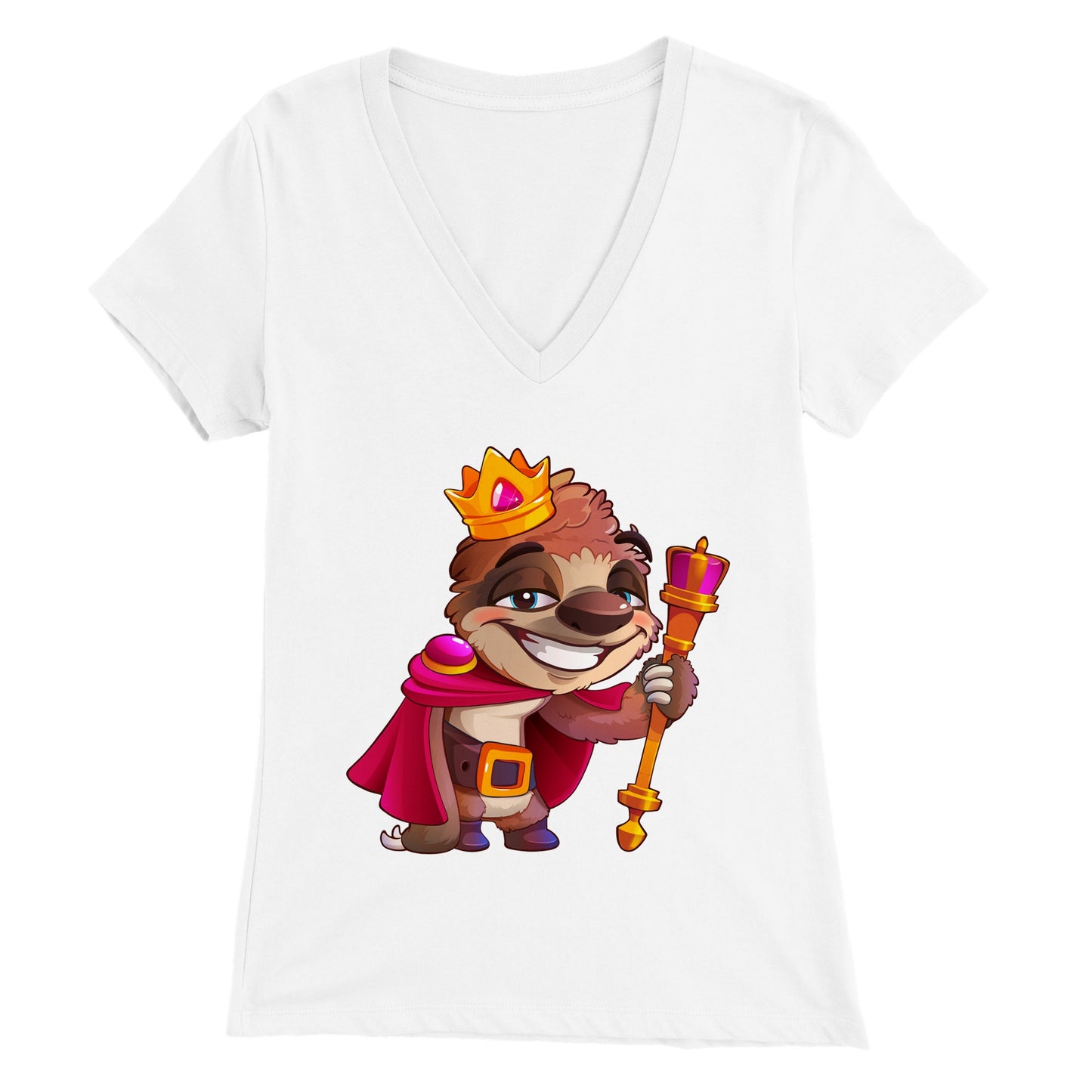 "Sloth Supreme" Premium Women's V-Neck T-shirt