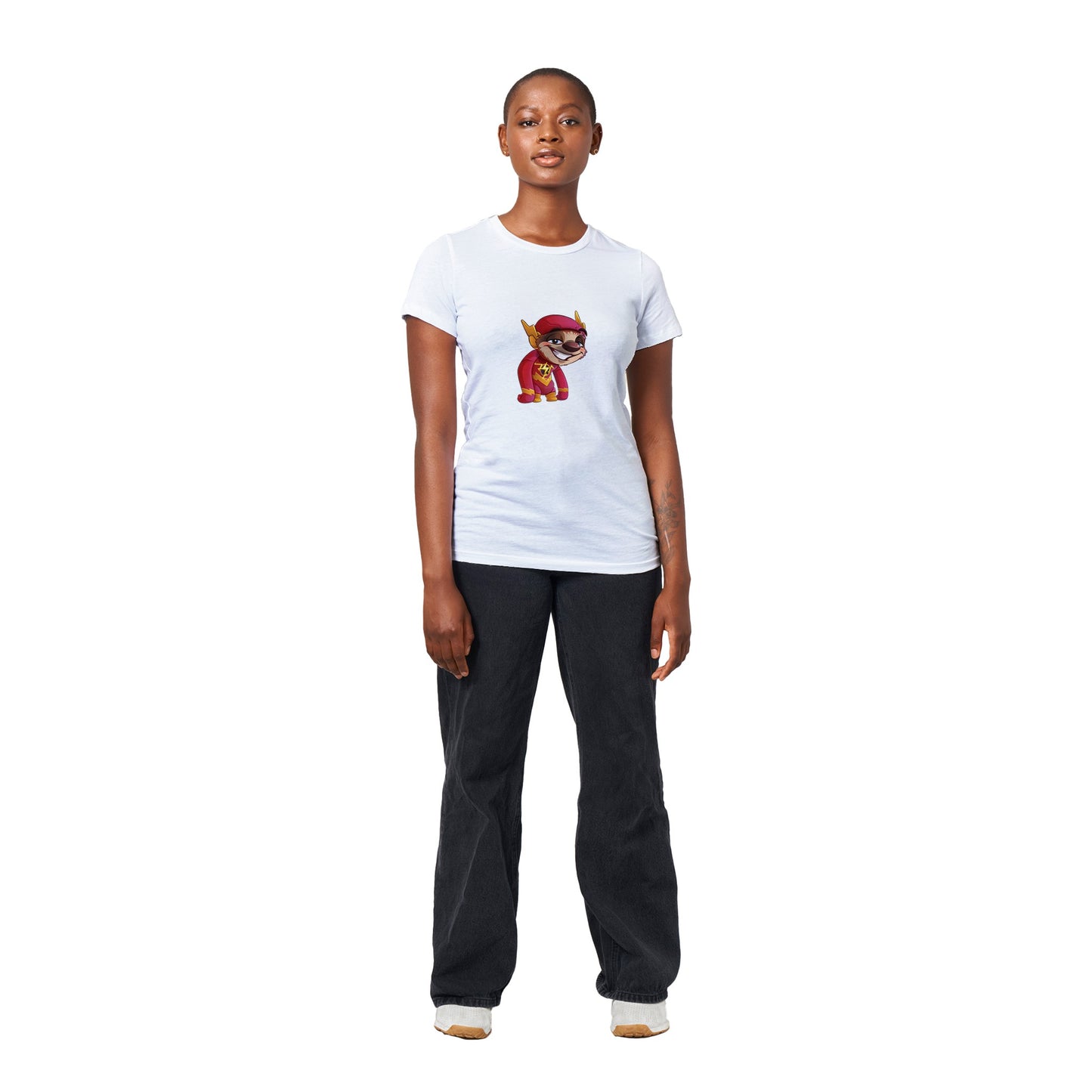 "Speedster Sloth" Premium Womens Crewneck T-shirt