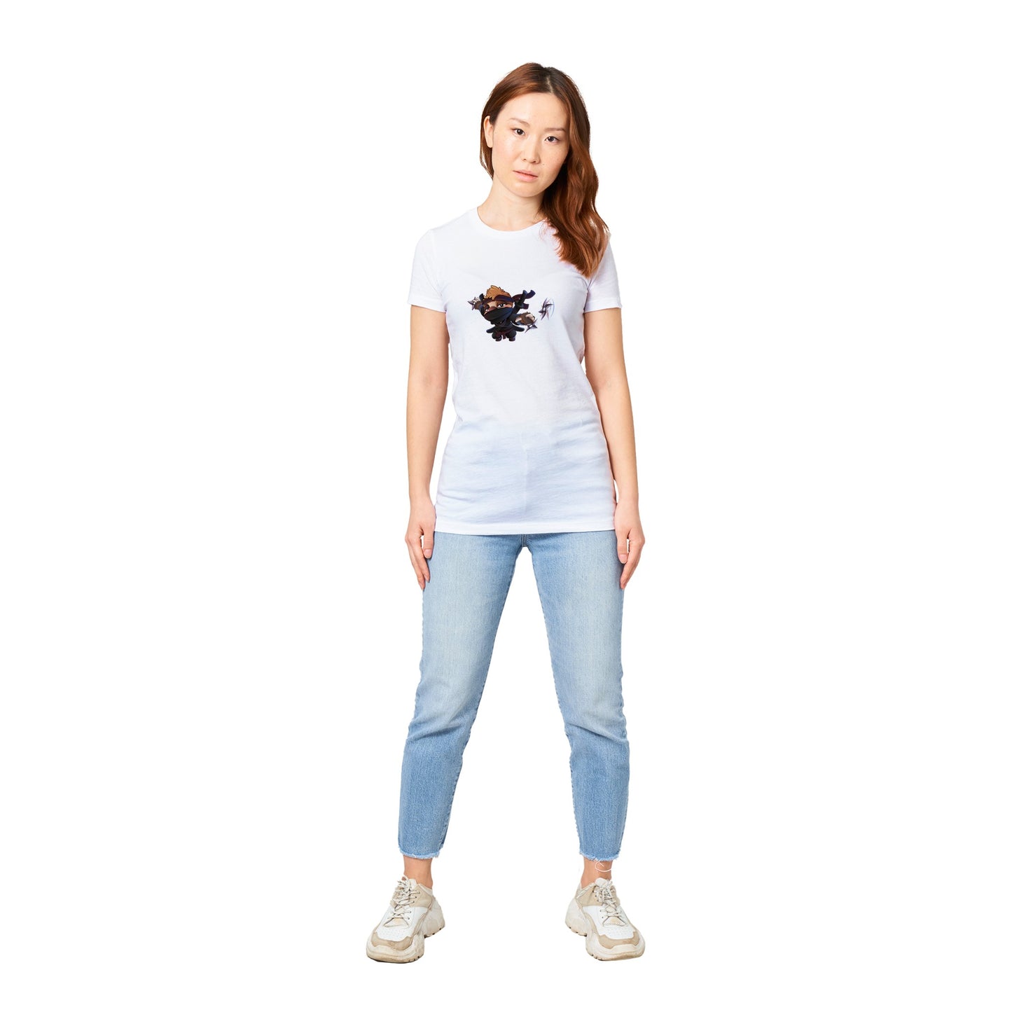 "Stealthy Sloth" Premium Womens Crewneck T-shirt