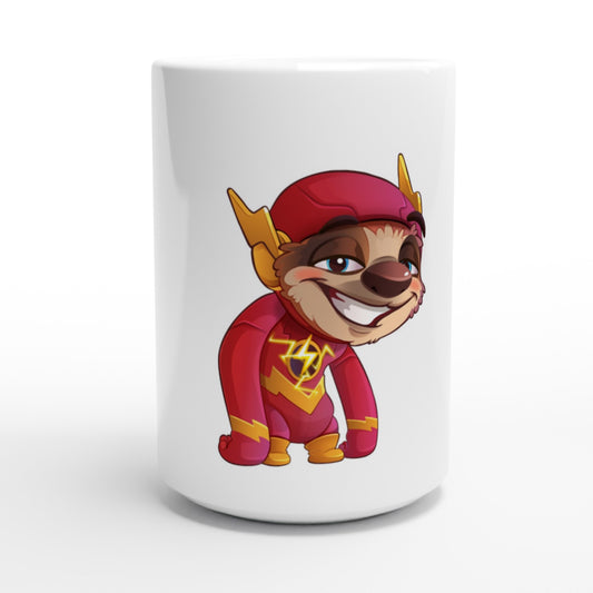 "Speedster Sloth" White 15oz Ceramic Mug