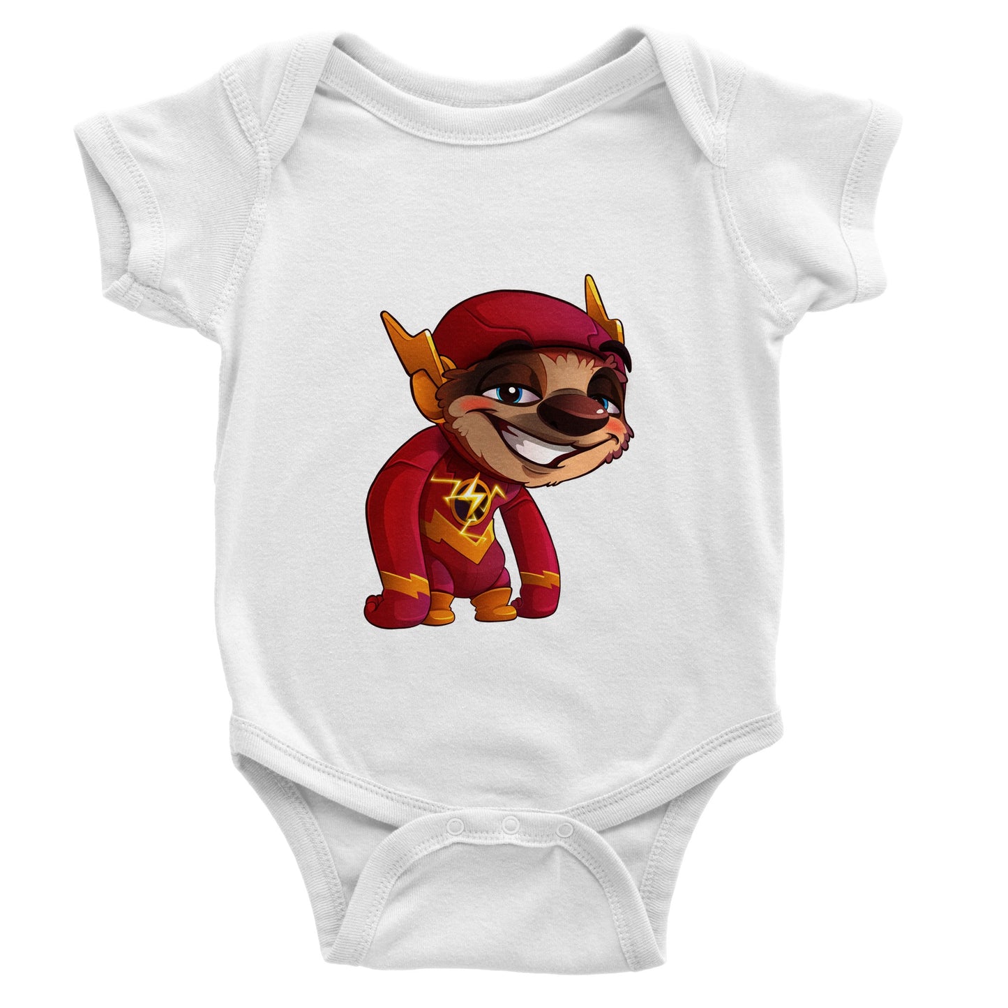 "Speedster Sloth" Classic Baby Short Sleeve Bodysuit