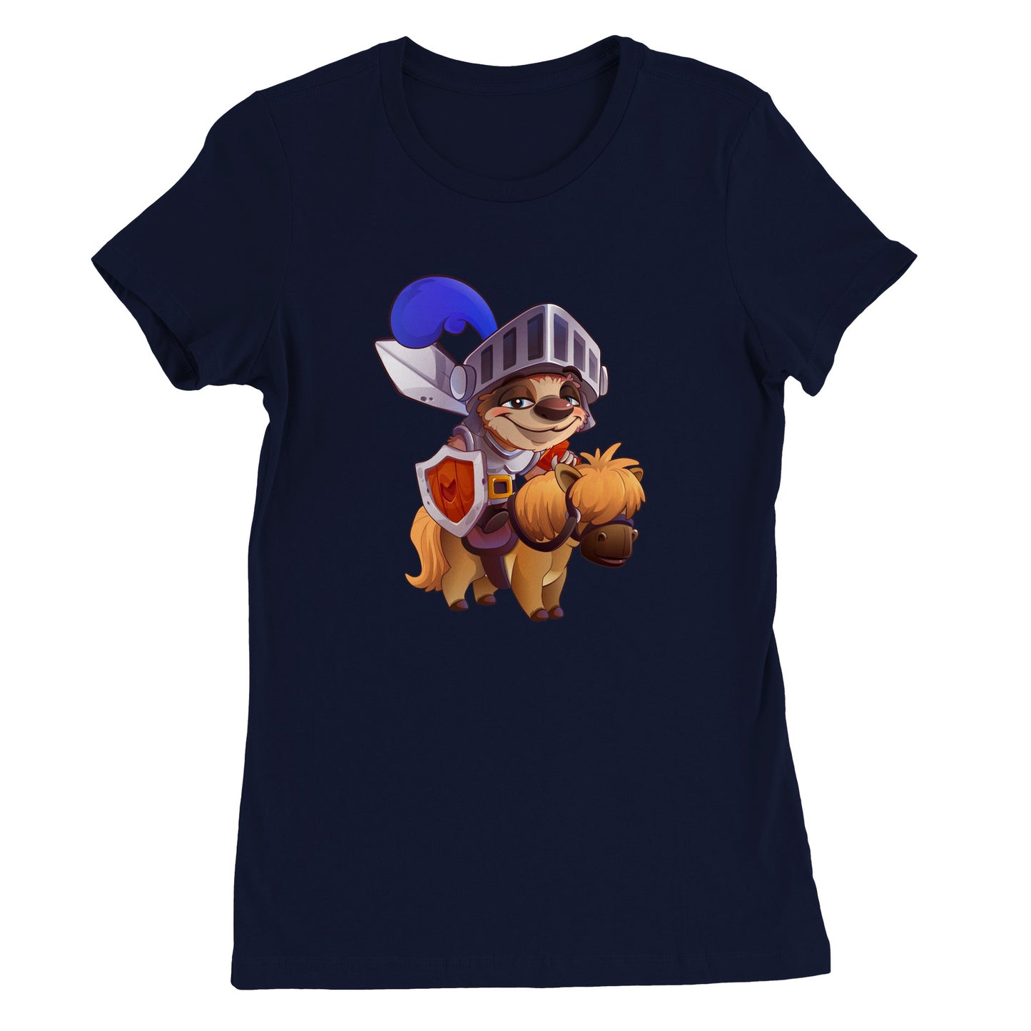 "Sir Sloth-a-lot" Premium Womens Crewneck T-shirt