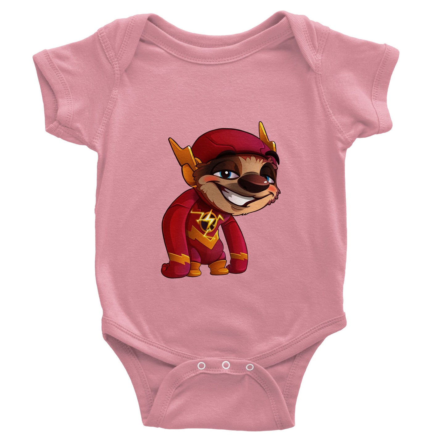 "Speedster Sloth" Classic Baby Short Sleeve Bodysuit