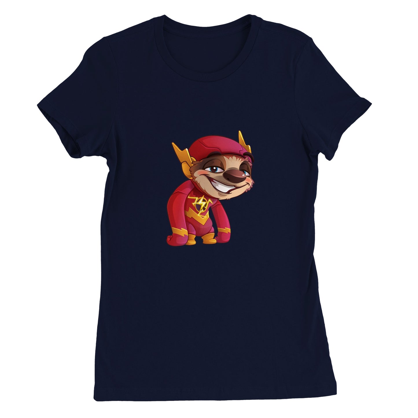 "Speedster Sloth" Premium Womens Crewneck T-shirt