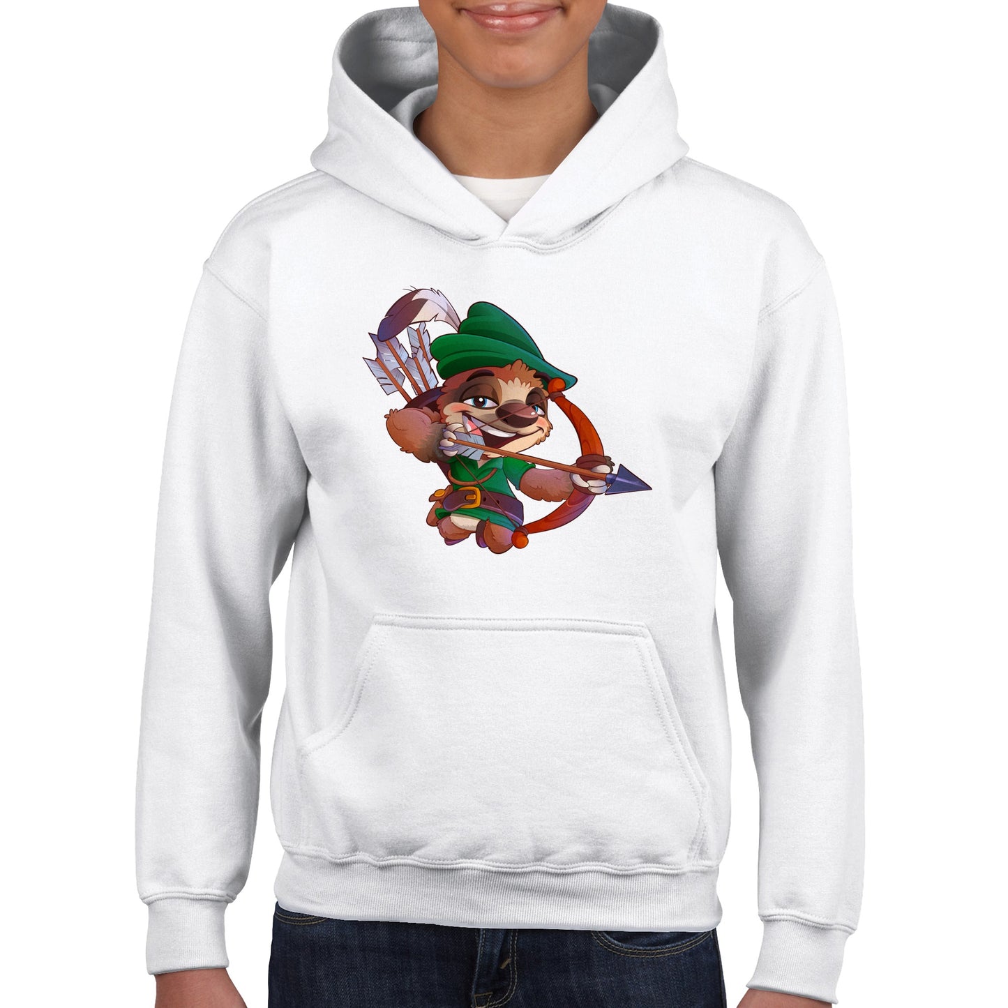 "Sherwood Sloth" Classic Kids Pullover Hoodie