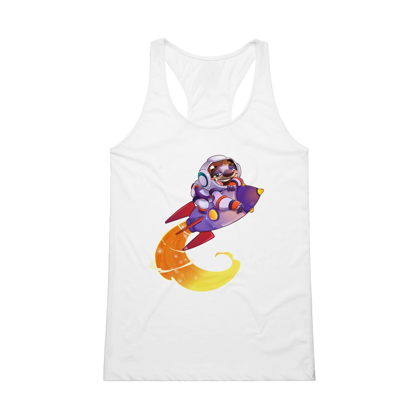 "Space Cadet Sloth" Performance Womens Tank Top