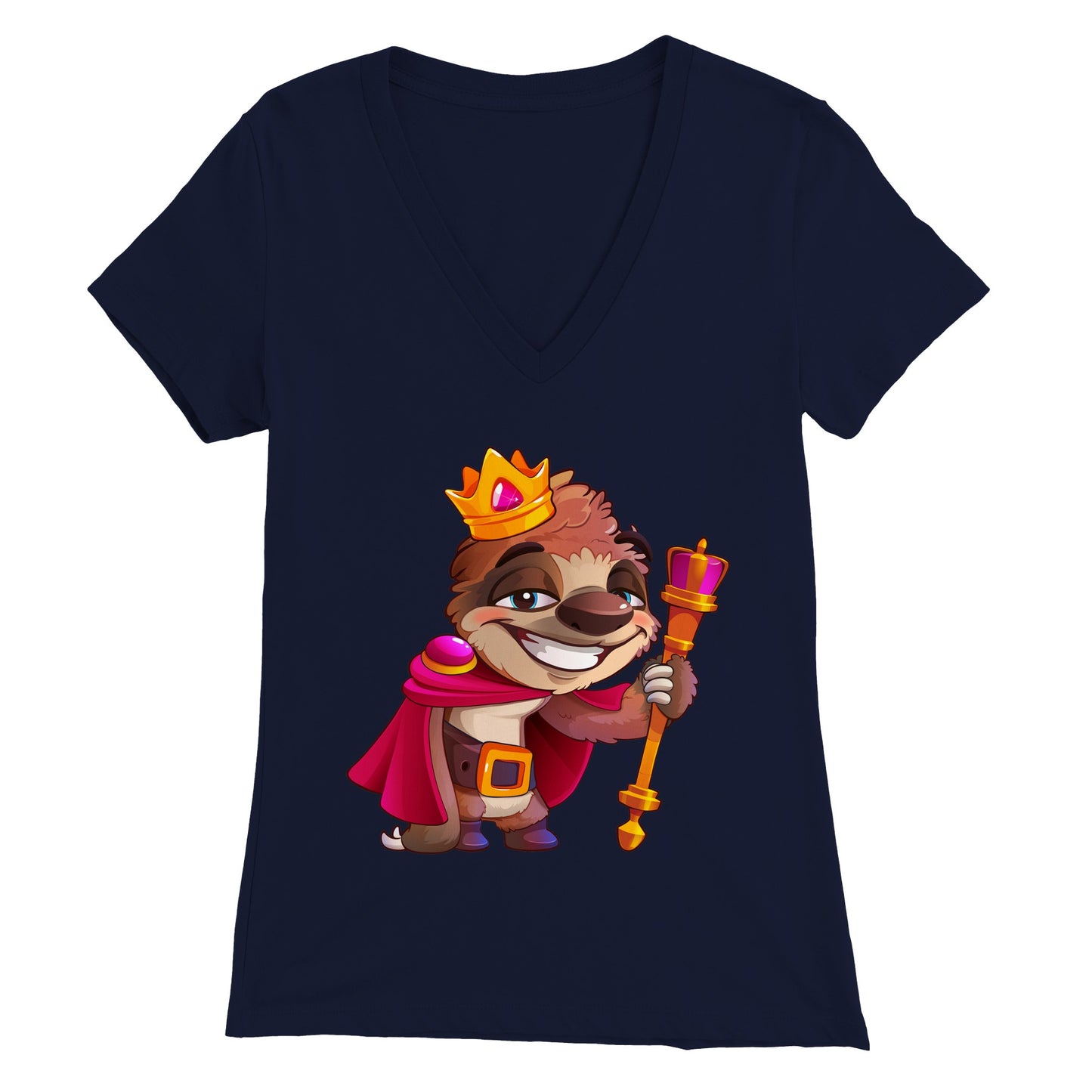 "Sloth Supreme" Premium Women's V-Neck T-shirt