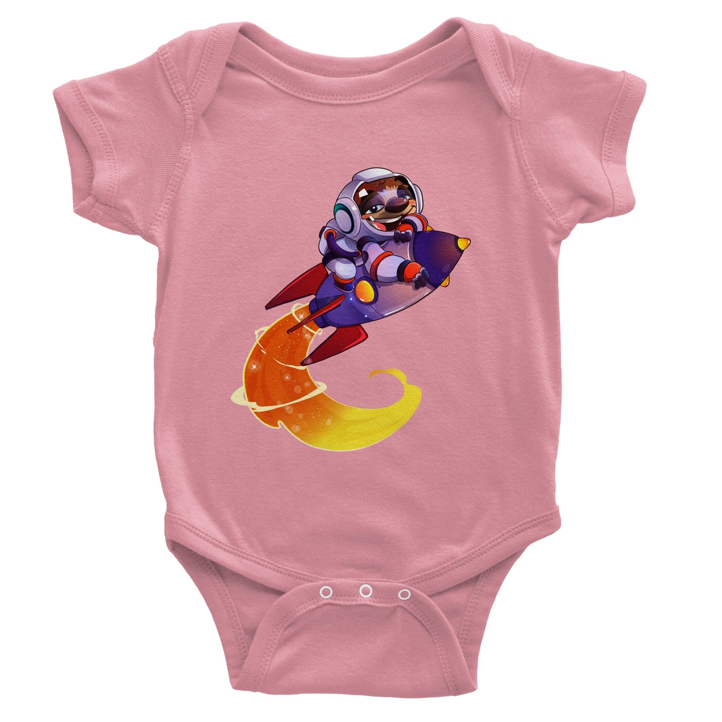 "Space Cadet Sloth" Classic Baby Short Sleeve Bodysuit