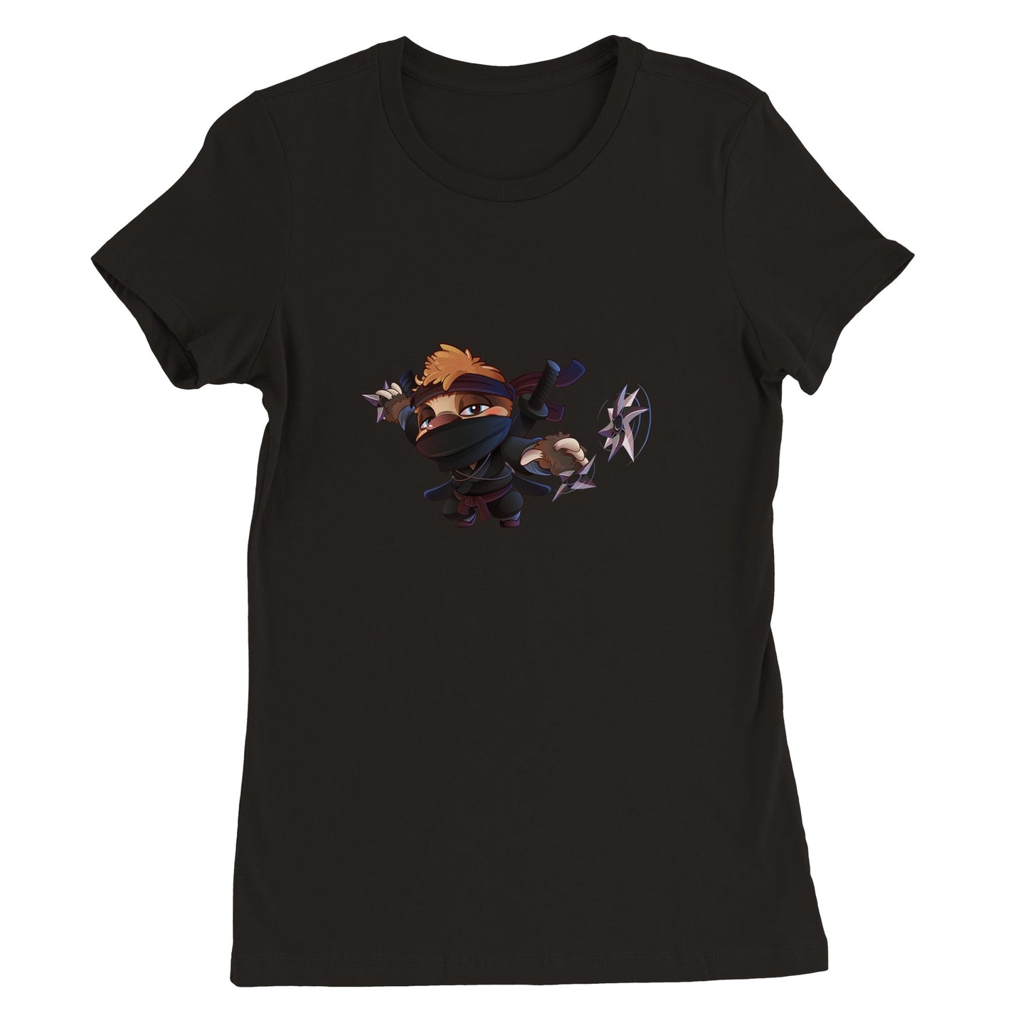 "Stealthy Sloth" Premium Womens Crewneck T-shirt