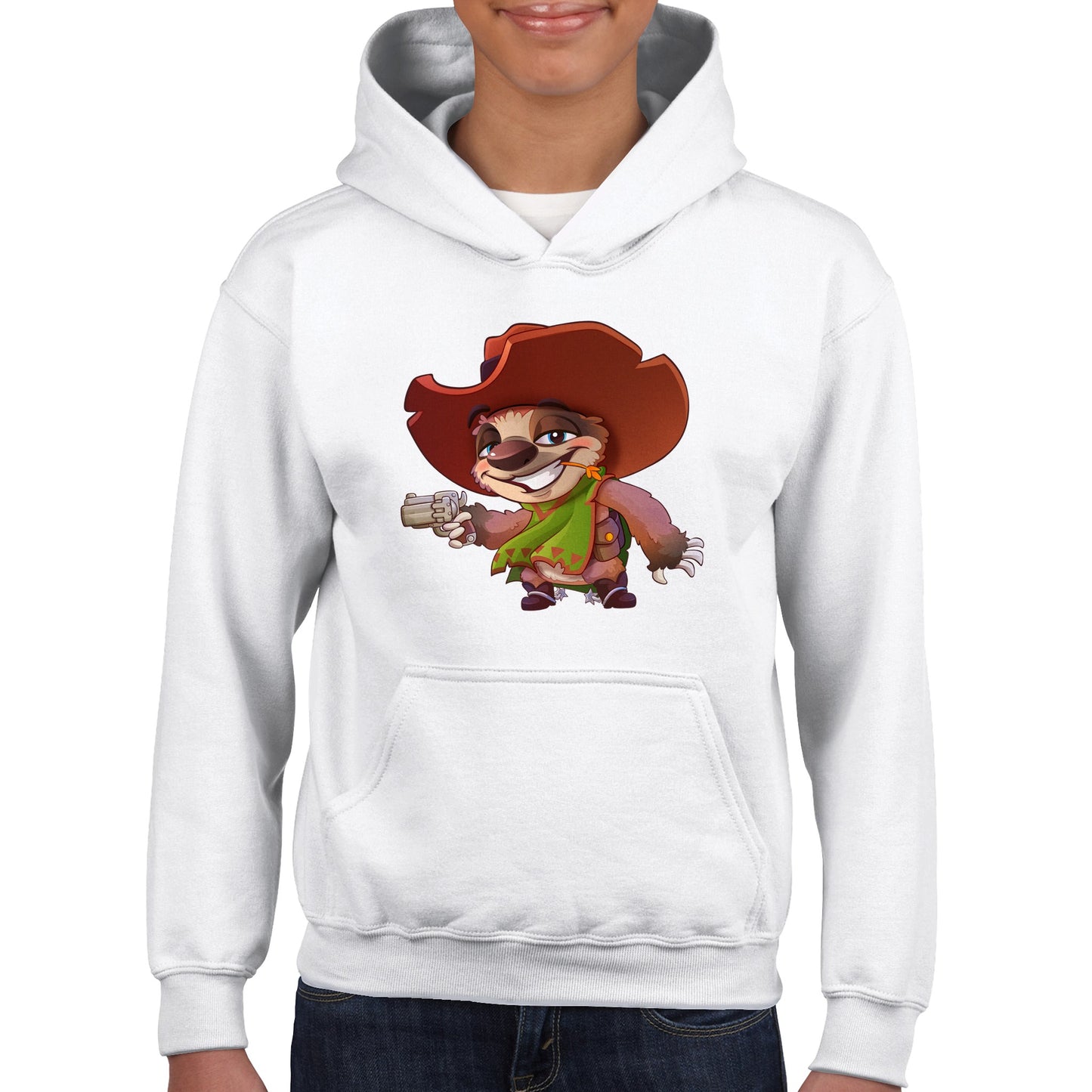 "Six-gun Sloth" Classic Kids Pullover Hoodie