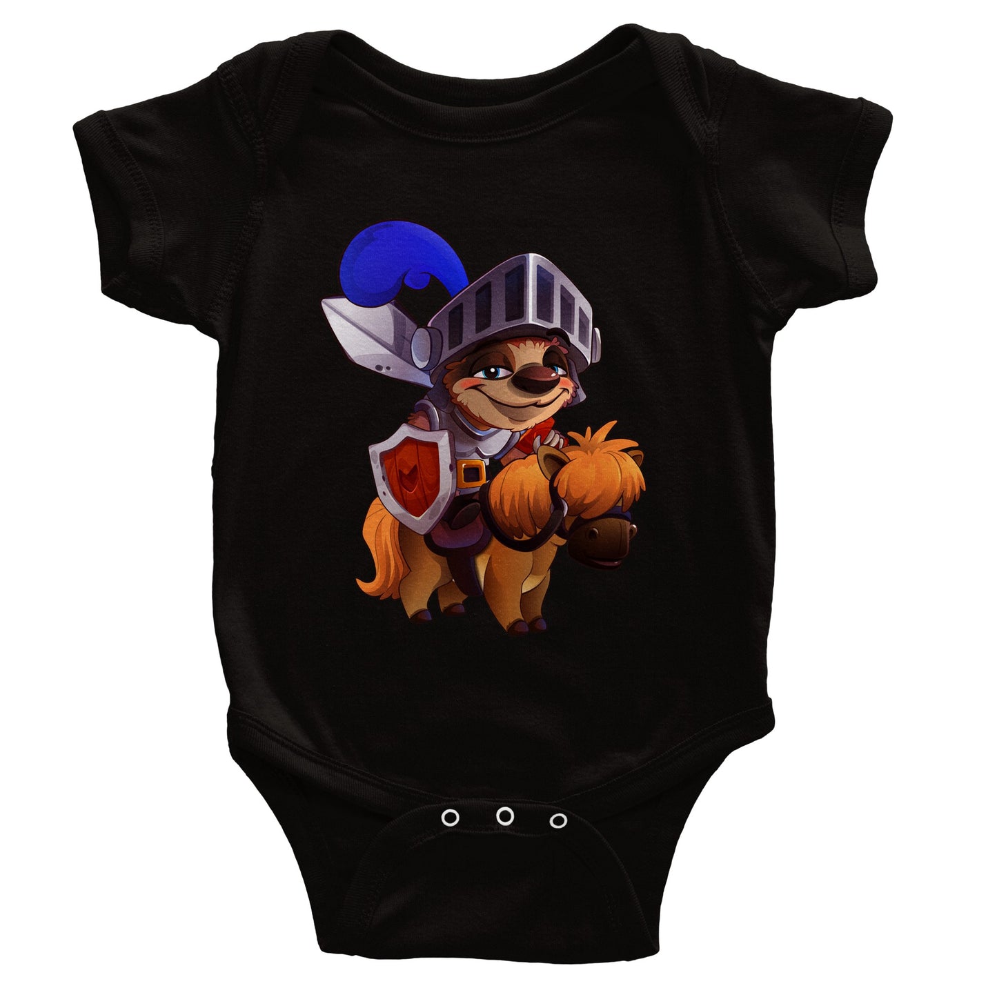 "Sir Sloth-a-lot" Classic Baby Short Sleeve Bodysuit