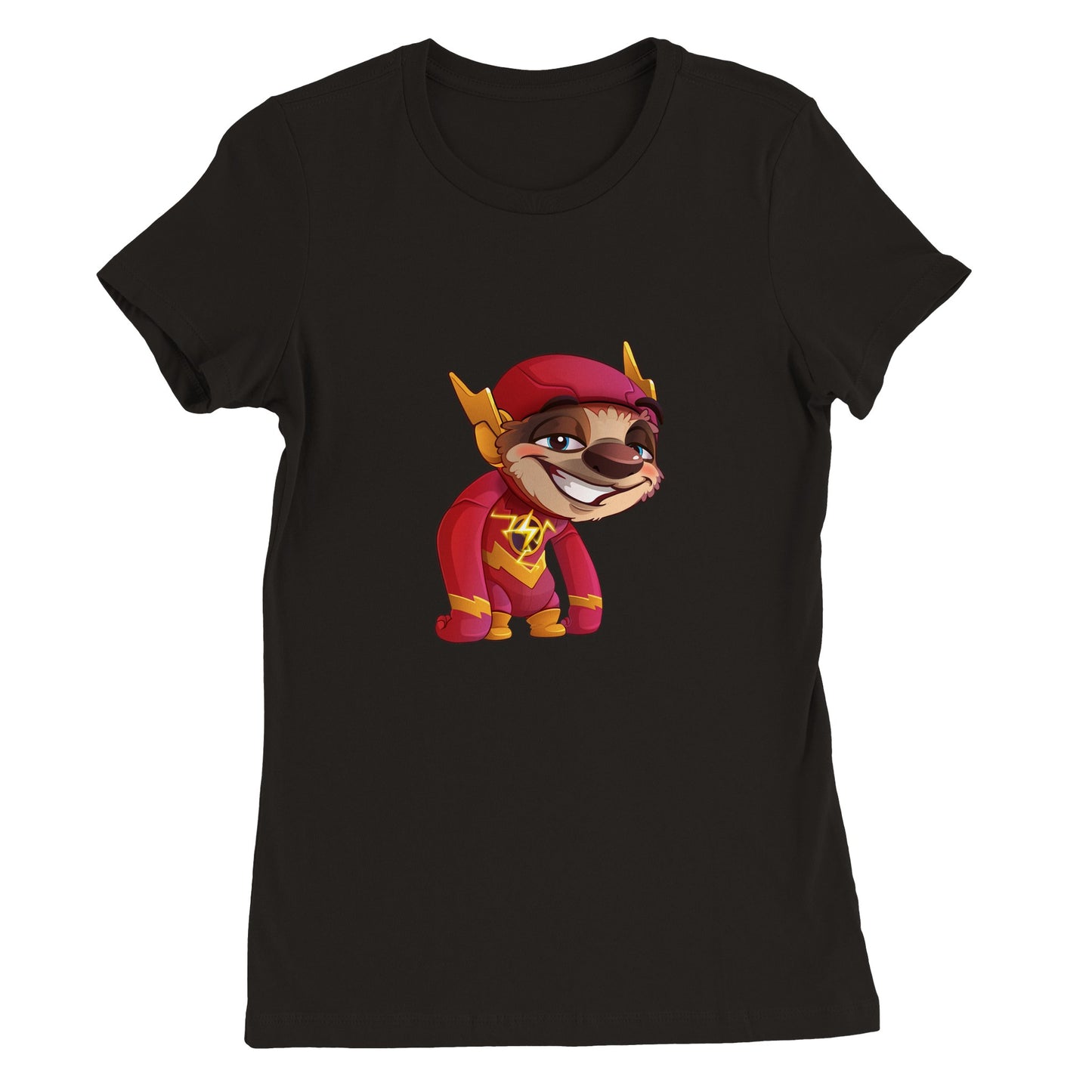 "Speedster Sloth" Premium Womens Crewneck T-shirt