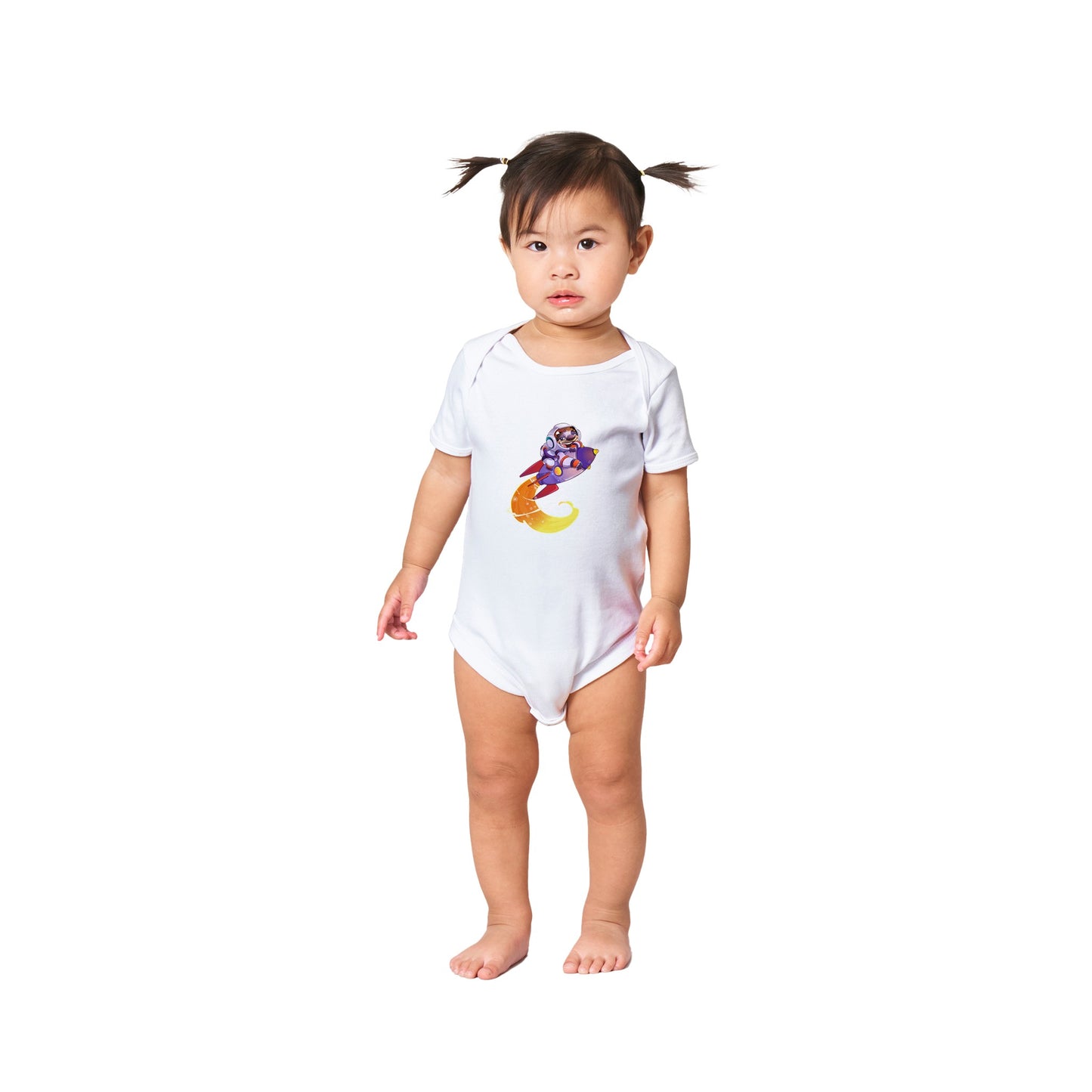 "Space Cadet Sloth" Classic Baby Short Sleeve Bodysuit