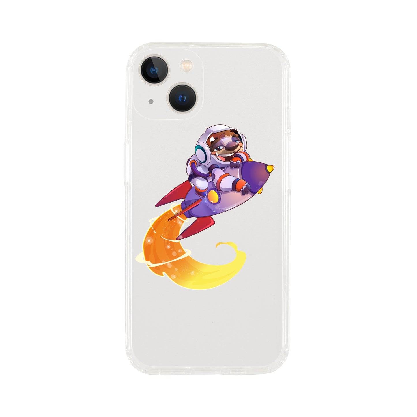 "Space Cadet Sloth" Clear case