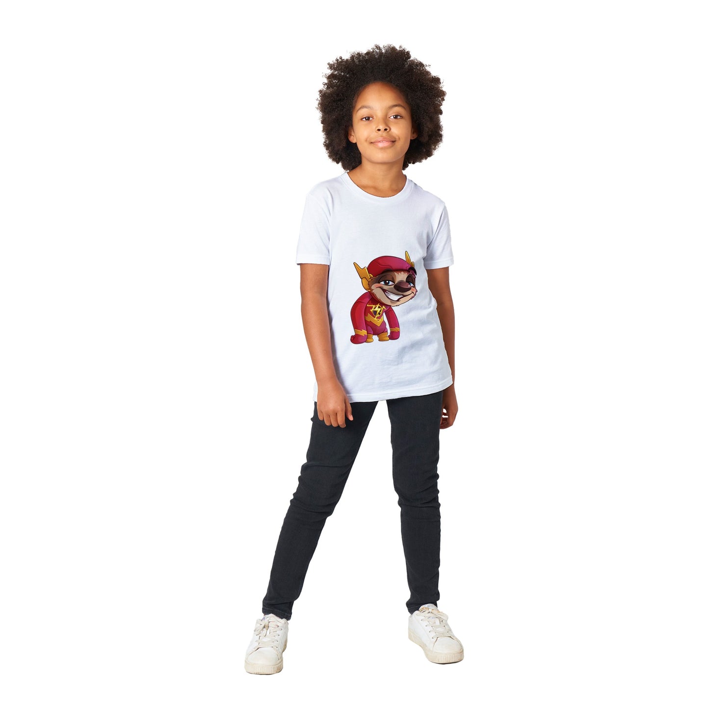 "Speedster Sloth" Premium Kids Crewneck T-shirt