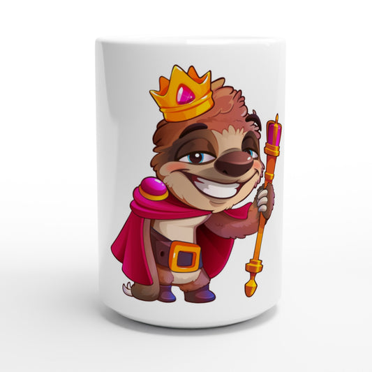 "Sloth Supreme" White 15oz Ceramic Mug