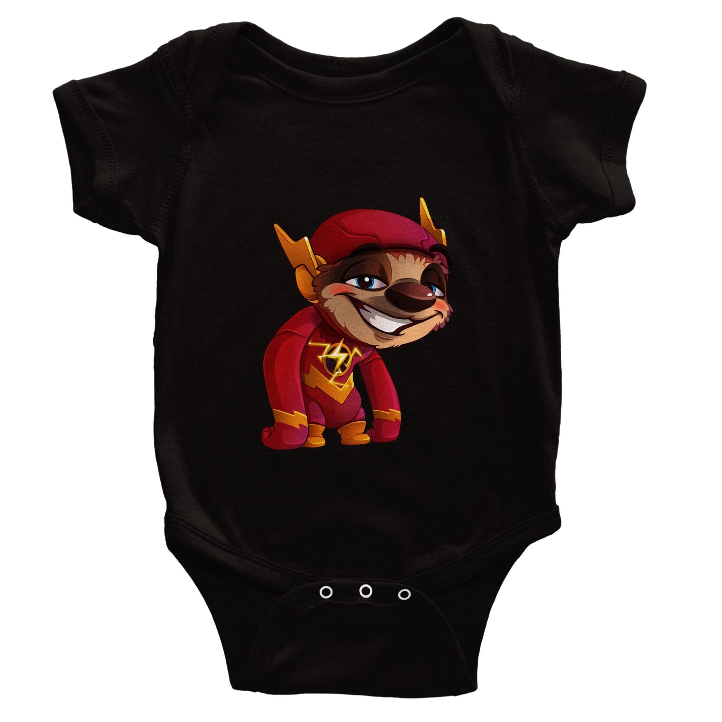 "Speedster Sloth" Classic Baby Short Sleeve Bodysuit