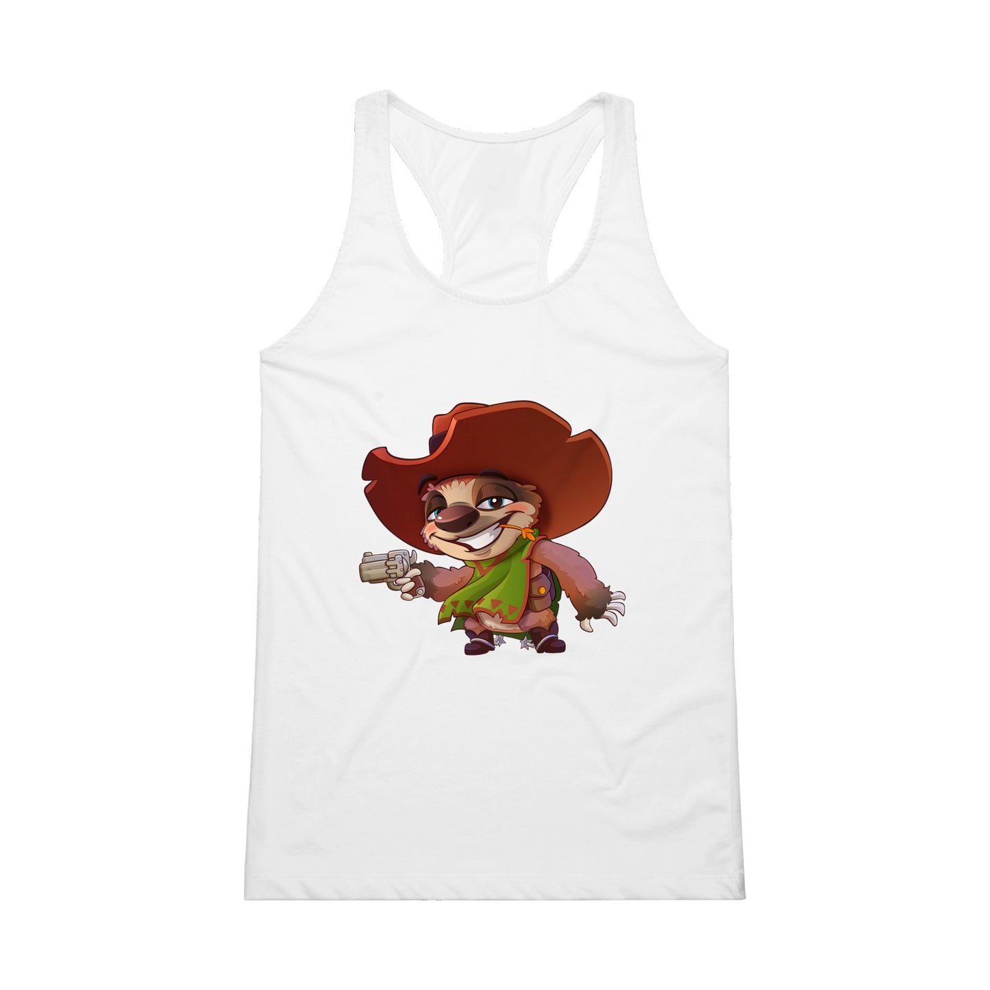 "Six-gun Sloth" Performance Womens Tank Top