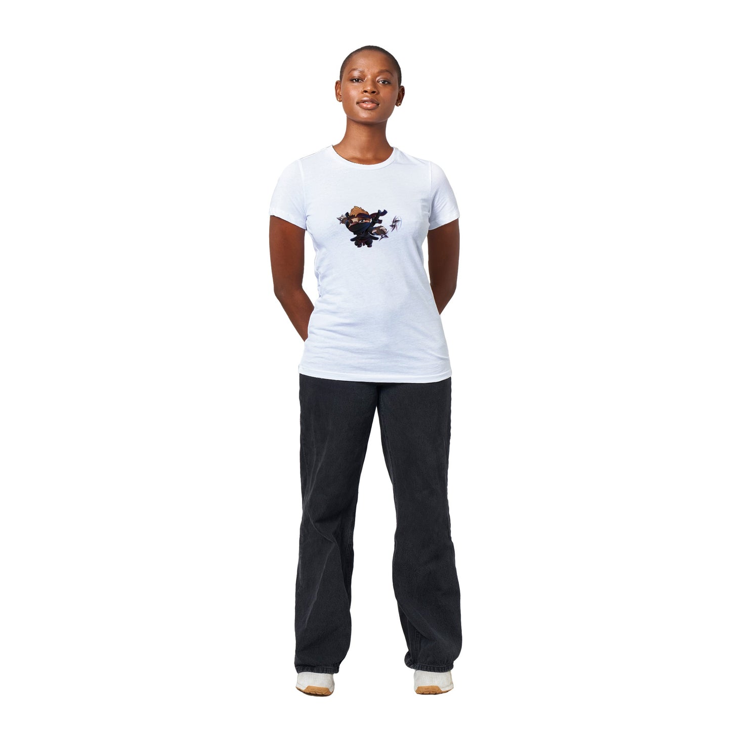 "Stealthy Sloth" Premium Womens Crewneck T-shirt