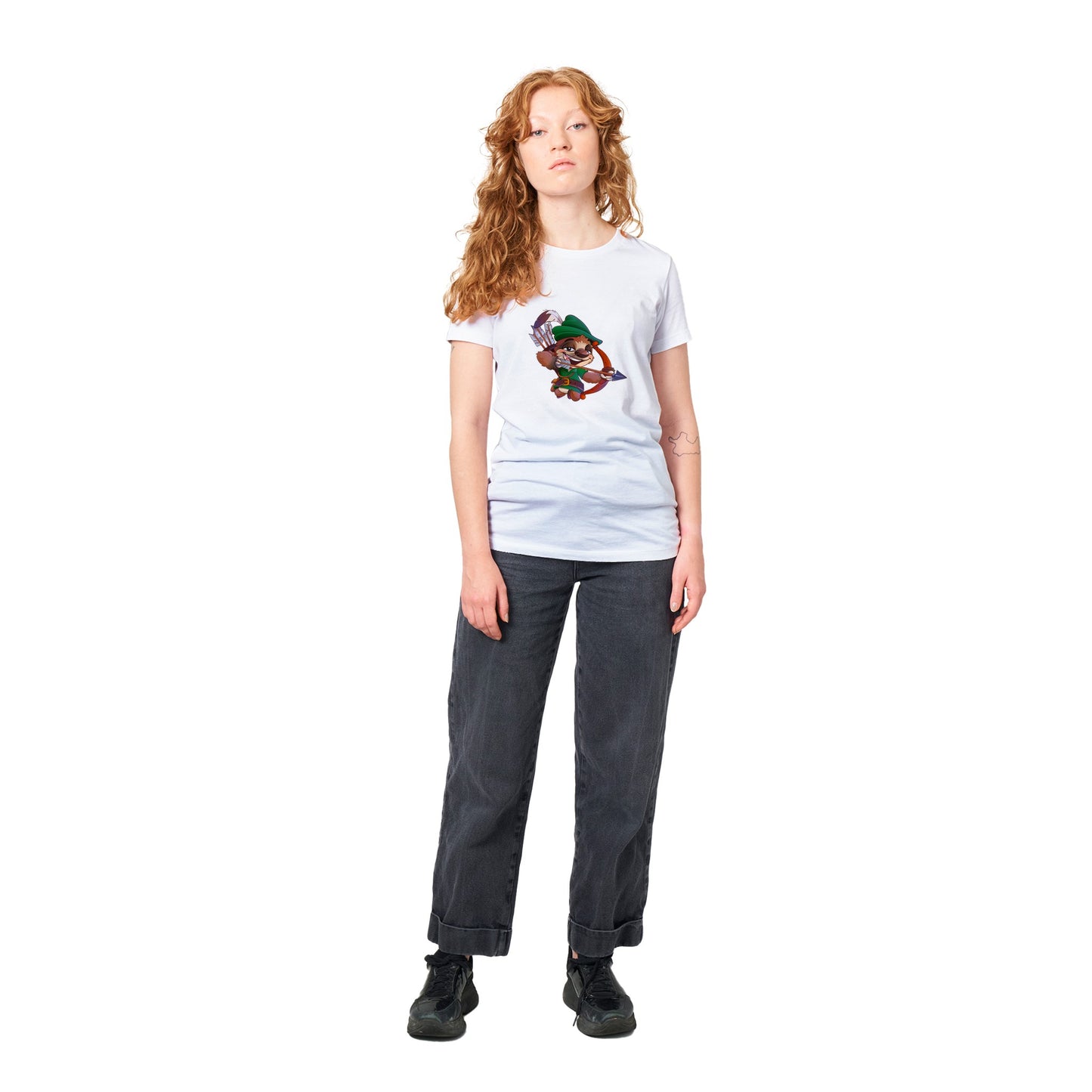 "Sherwood Sloth" Premium Womens Crewneck T-shirt