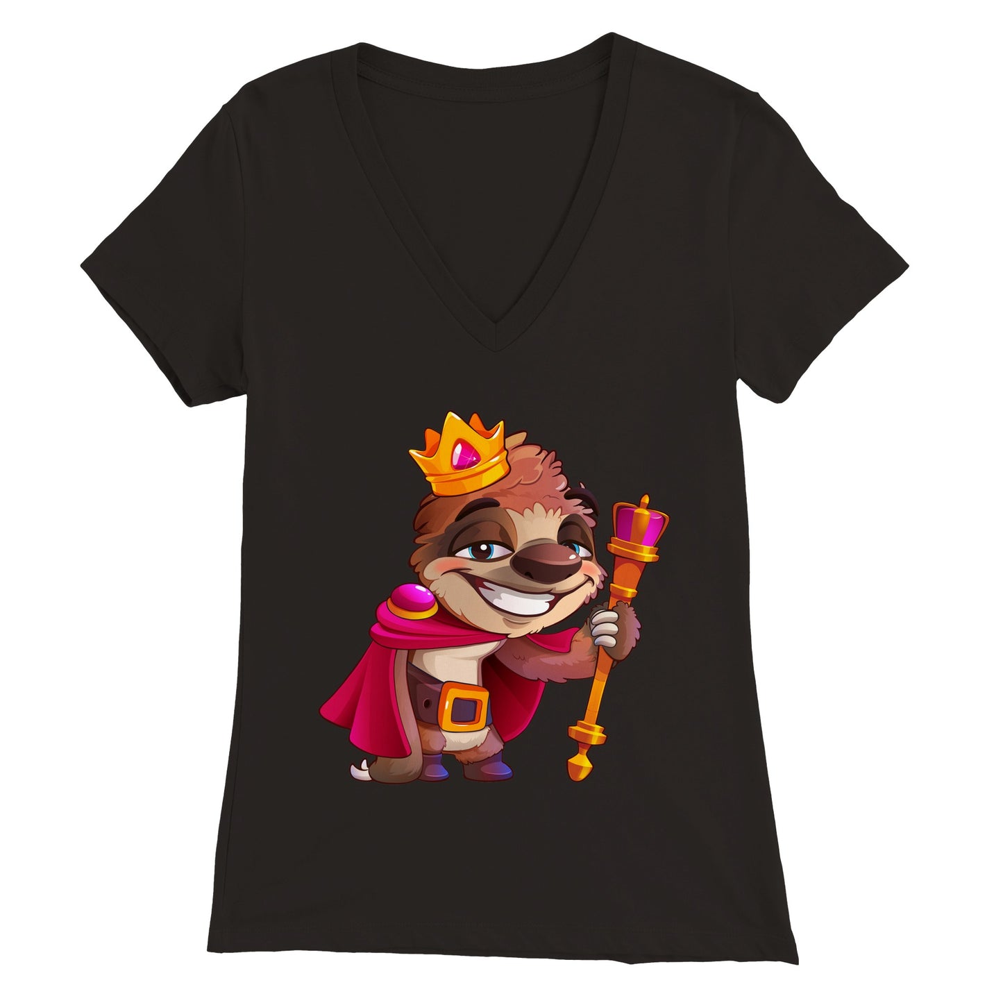 "Sloth Supreme" Premium Women's V-Neck T-shirt