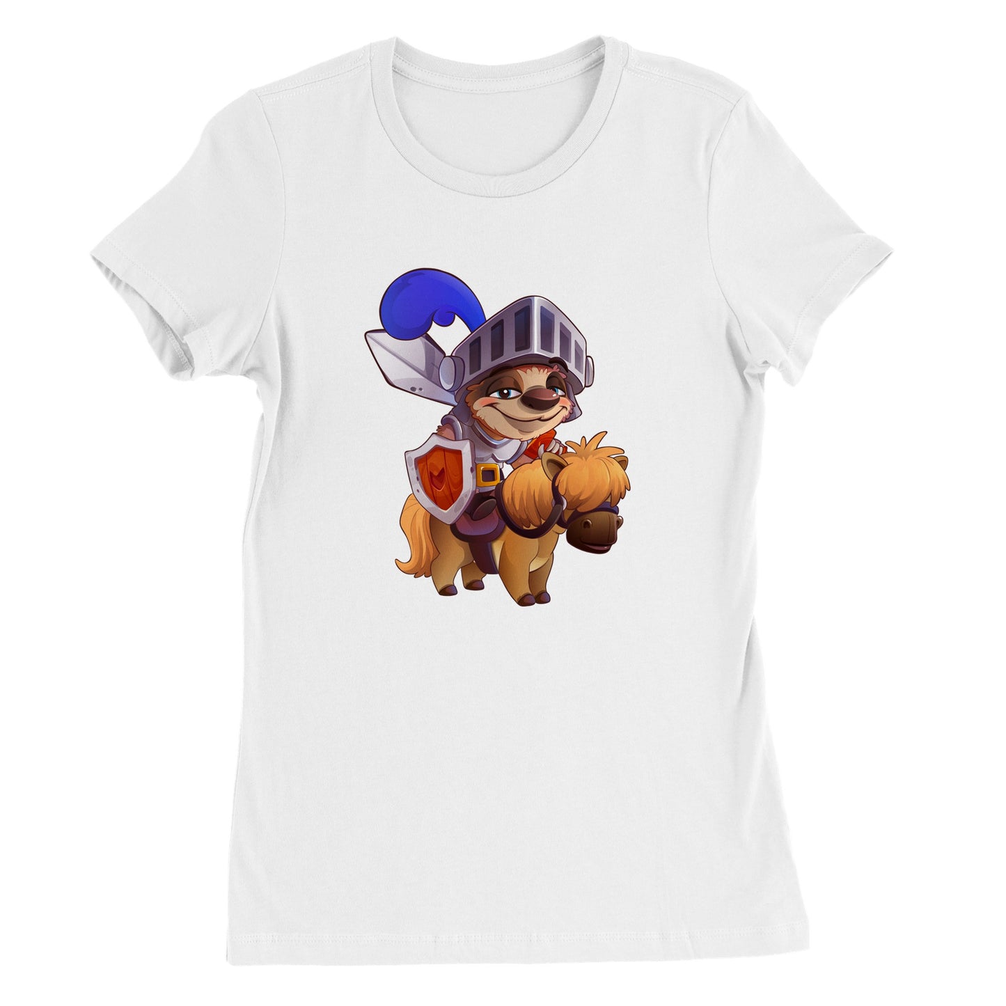 "Sir Sloth-a-lot" Premium Womens Crewneck T-shirt