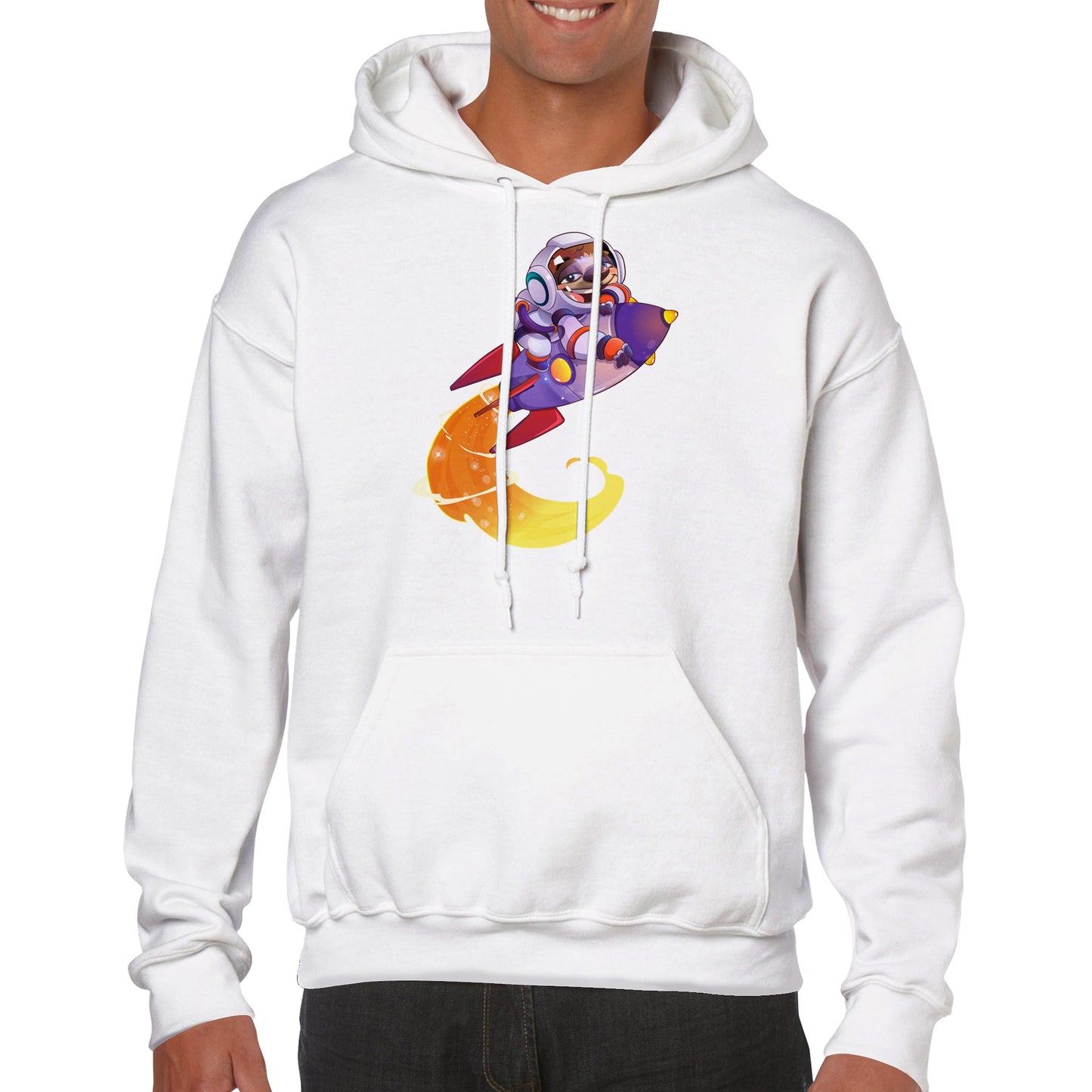 "Space Cadet Sloth" Premium Unisex Pullover Hoodie