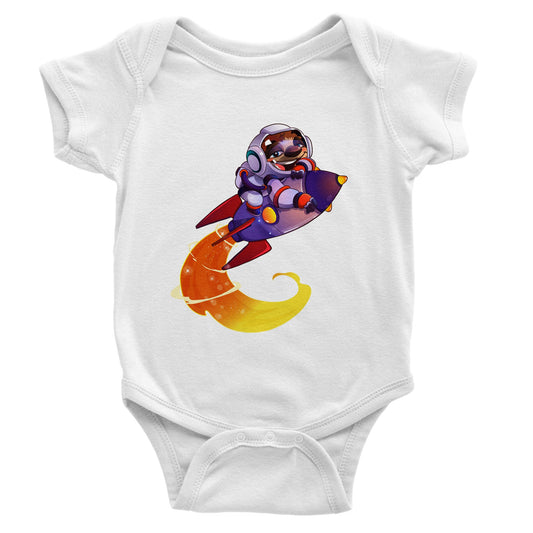 "Space Cadet Sloth" Classic Baby Short Sleeve Bodysuit