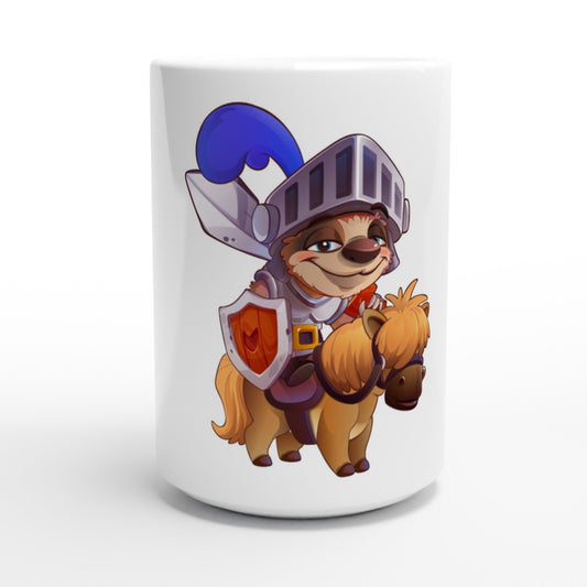 "Sir Sloth-a-lot" White 15oz Ceramic Mug