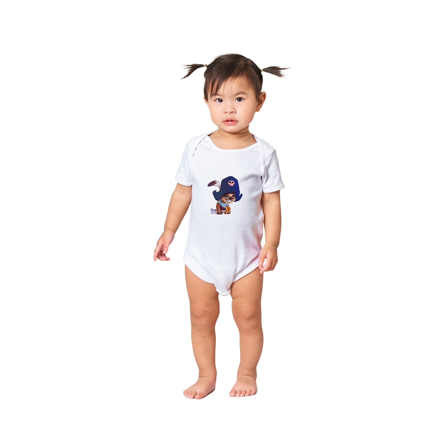 "Shiver Me Timbers Sloth" Classic Baby Short Sleeve Bodysuit