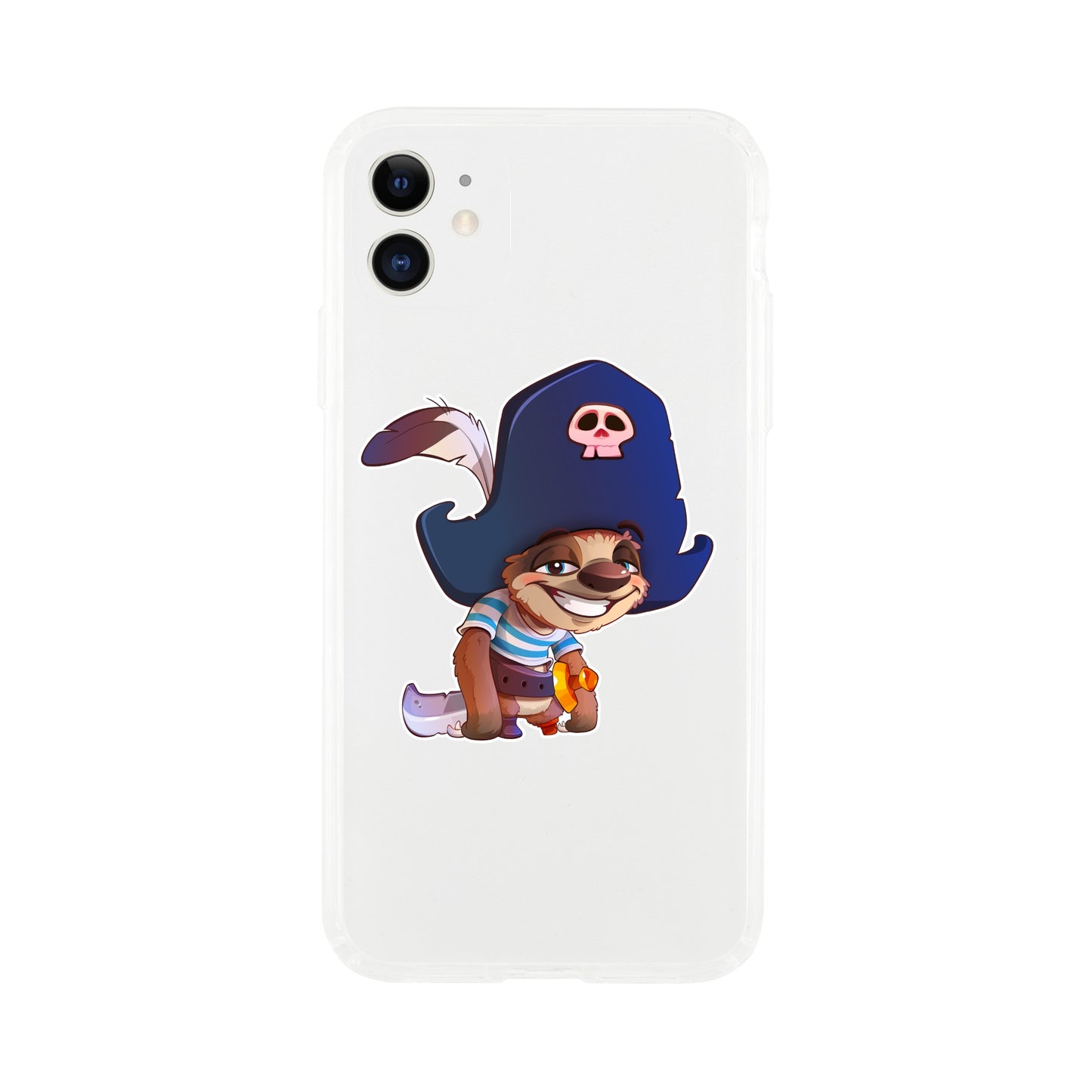 "Shiver Me Timbers Sloth" Clear case