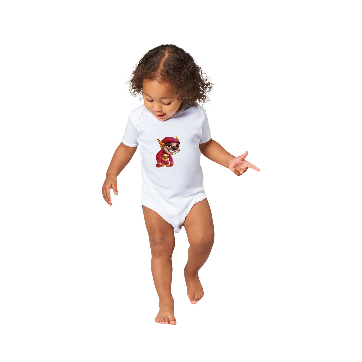 "Speedster Sloth" Classic Baby Short Sleeve Bodysuit