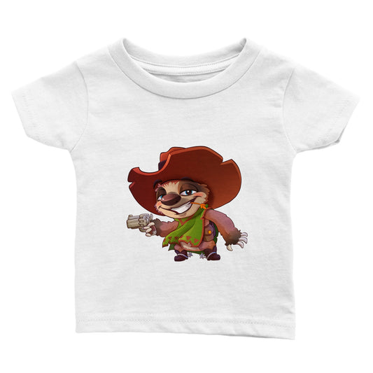 "Six-gun Sloth" Classic Baby Crewneck T-shirt