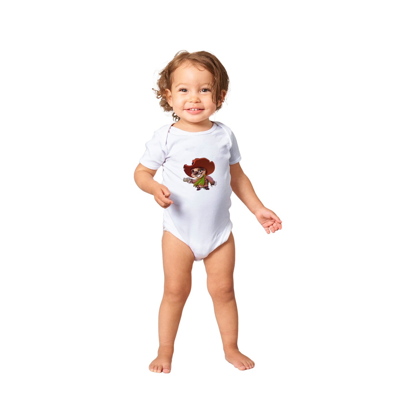 "Six-gun Sloth" Classic Baby Short Sleeve Bodysuit