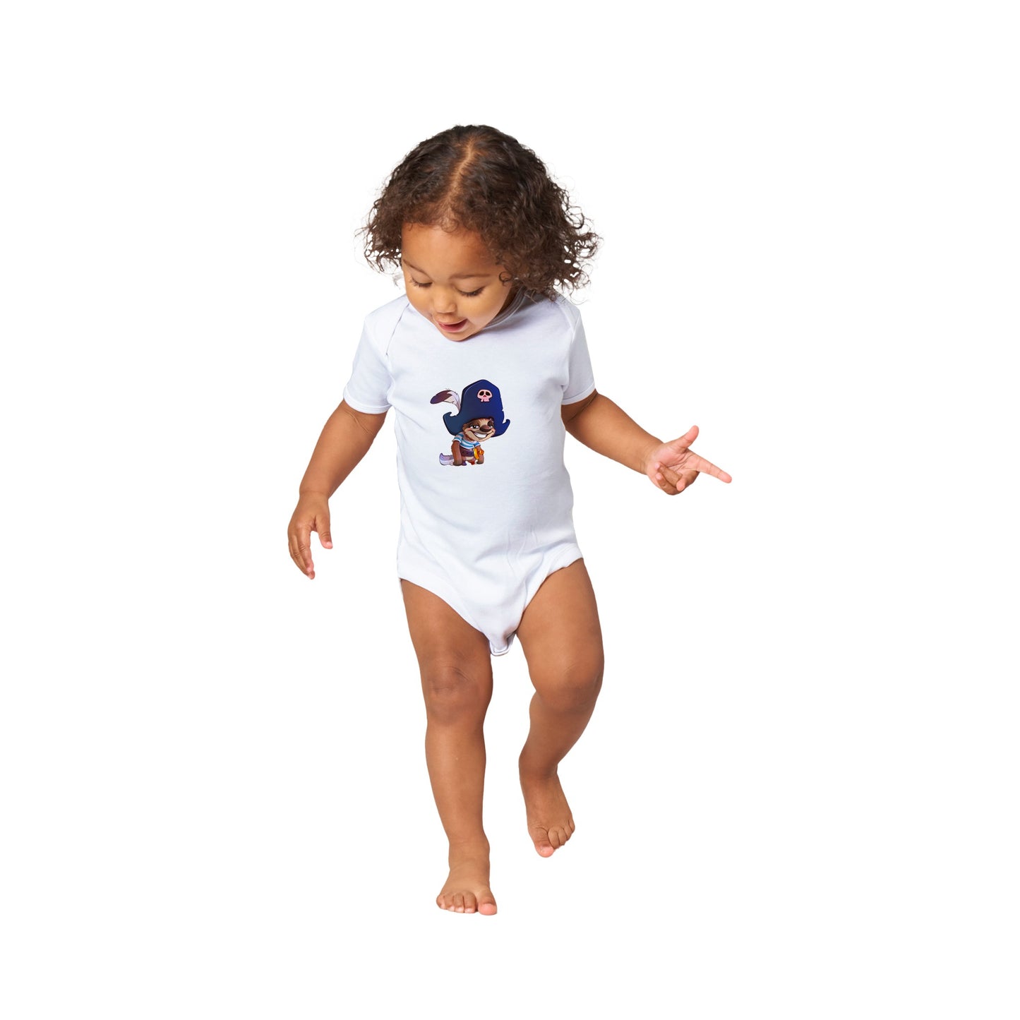 "Shiver Me Timbers Sloth" Classic Baby Short Sleeve Bodysuit