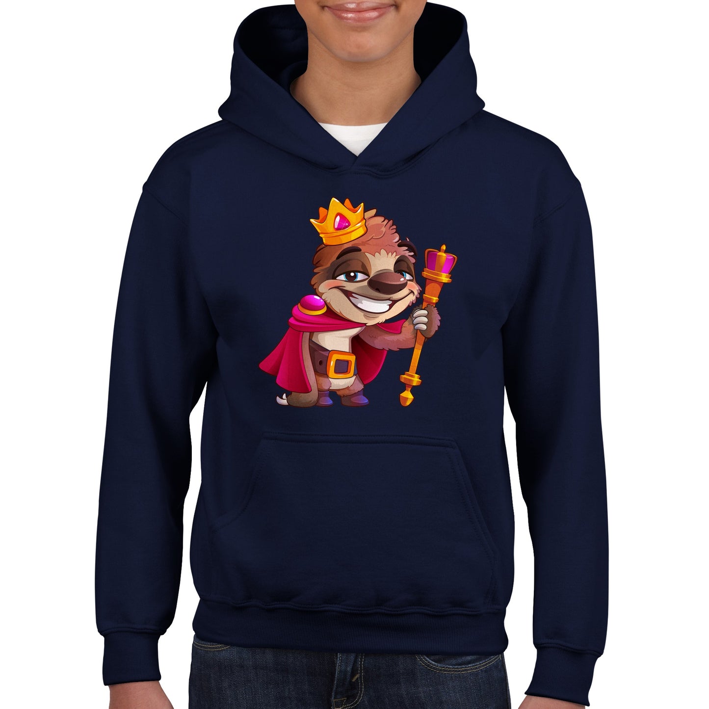 "Sloth Supreme" Classic Kids Pullover Hoodie