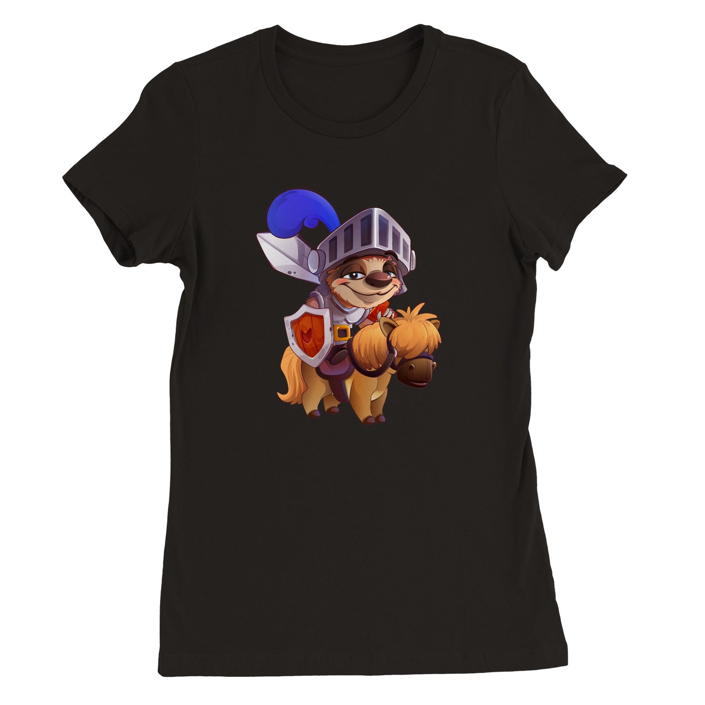 "Sir Sloth-a-lot" Premium Womens Crewneck T-shirt