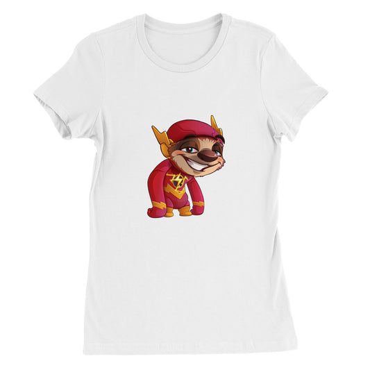 "Speedster Sloth" Premium Womens Crewneck T-shirt