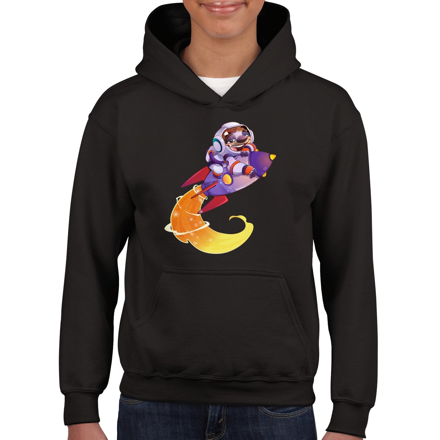 "Space Cadet Sloth" Classic Kids Pullover Hoodie