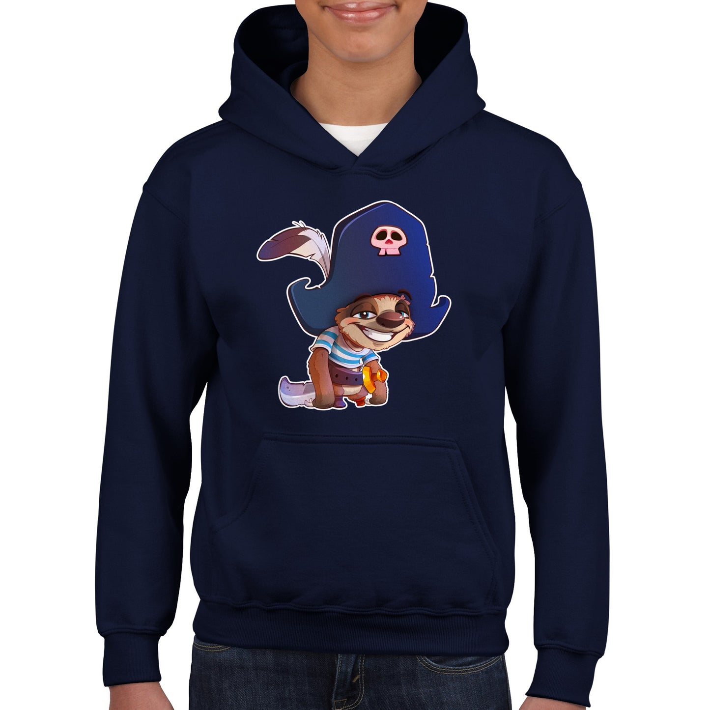 "Shiver Me Timbers Sloth" Classic Kids Pullover Hoodie