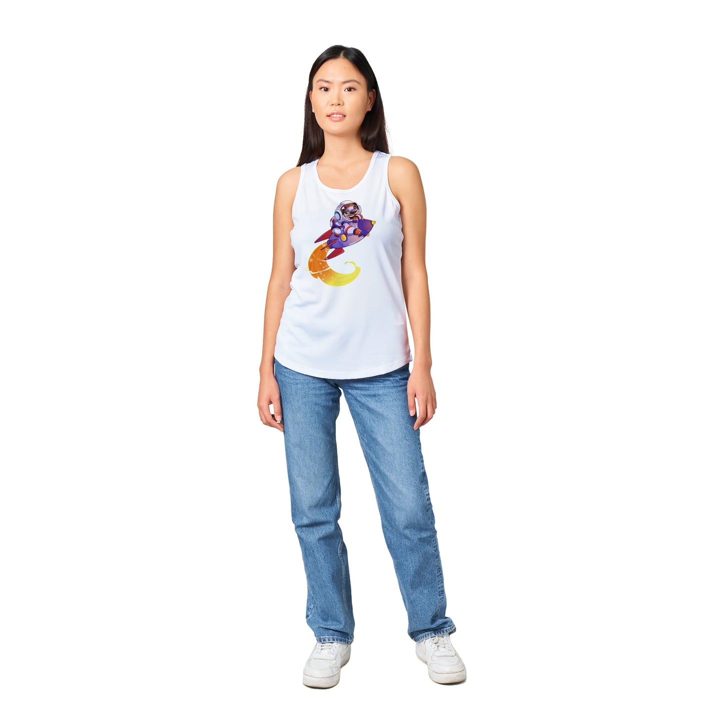 "Space Cadet Sloth" Performance Womens Tank Top