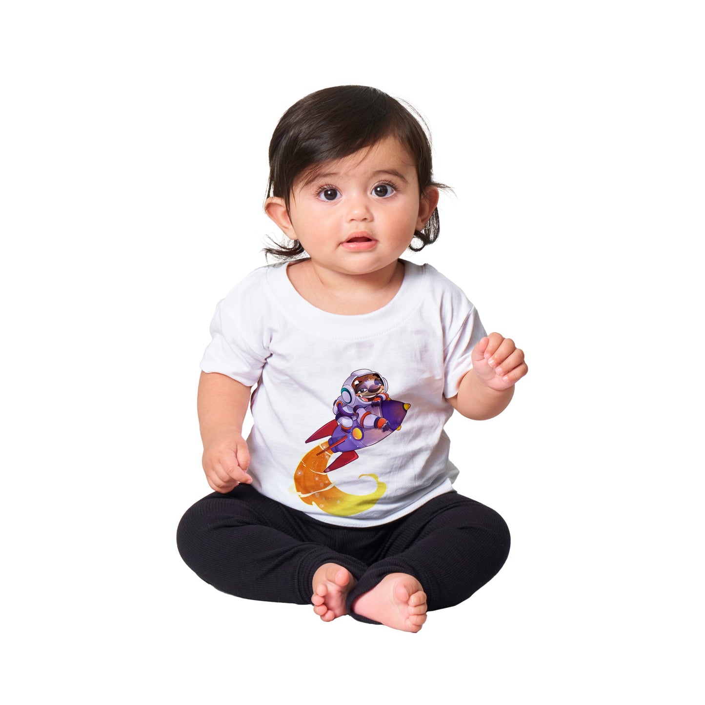 "Space Cadet Sloth" Classic Baby Crewneck T-shirt