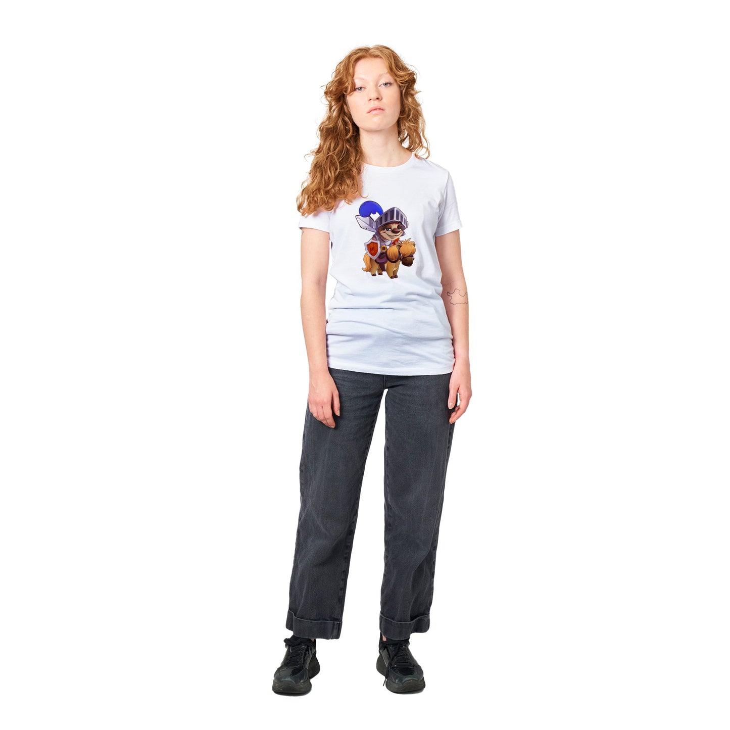 "Sir Sloth-a-lot" Premium Womens Crewneck T-shirt