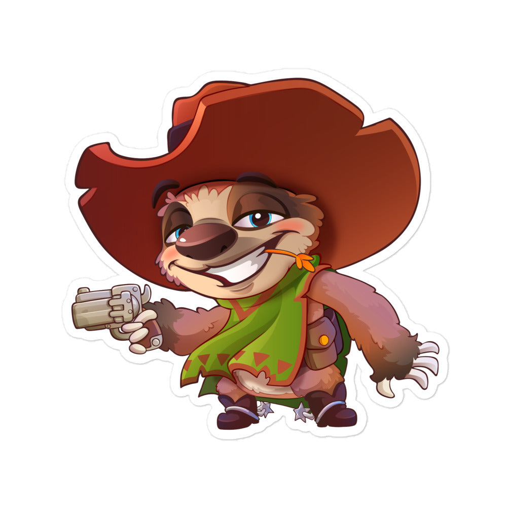 Six Shooter Sloth Sticker